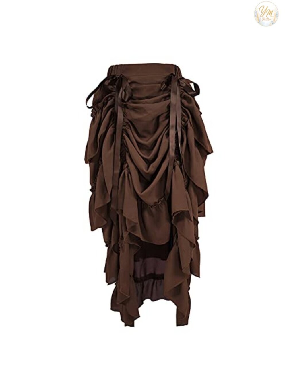 Womens Steampunk Victorian Cosplay High-Low Show Skirt Polyester
